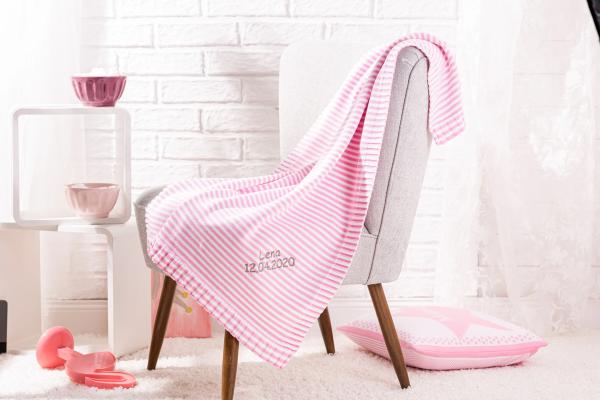 RINGELSTAR - Babydecke & Kissen - 100 Baumwolle (Bio)