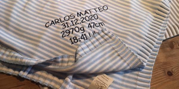 Organic Baby Blanket STRIPES