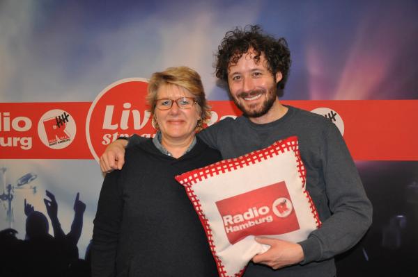 Kissenhülle Bio abaumwolle mit Foto und Spruch Radio Hamburg